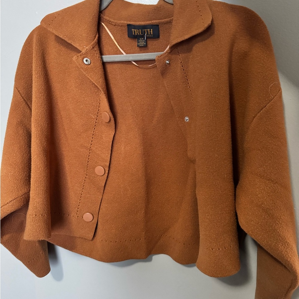 Truth Warm Brown Button-Up Jacket